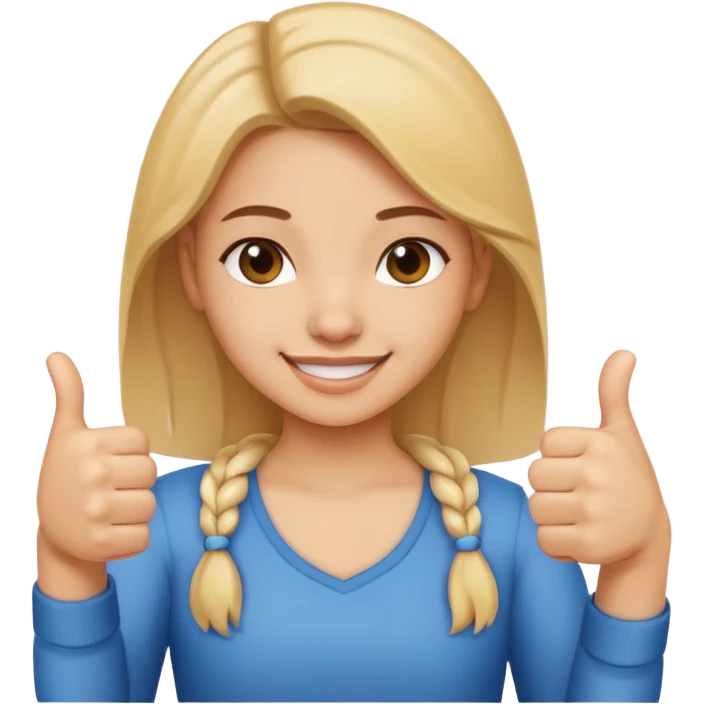 

a girl with a thumb ups and one with thumbs odwnv



 emoji