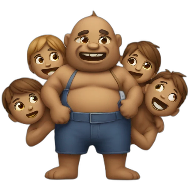 Orgre avec des enfants emoji