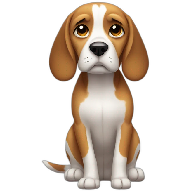 Sad beagle emoji