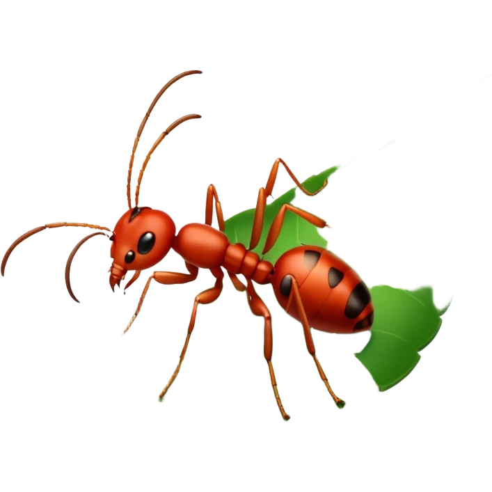 red ants on leaf emoji