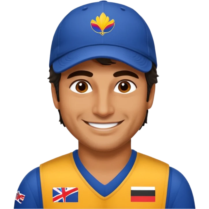 Carlos Sainz, red bull  F1 driver. not wear a hat. emoji