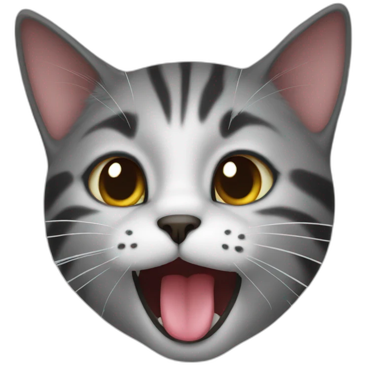 cat licking itself emoji