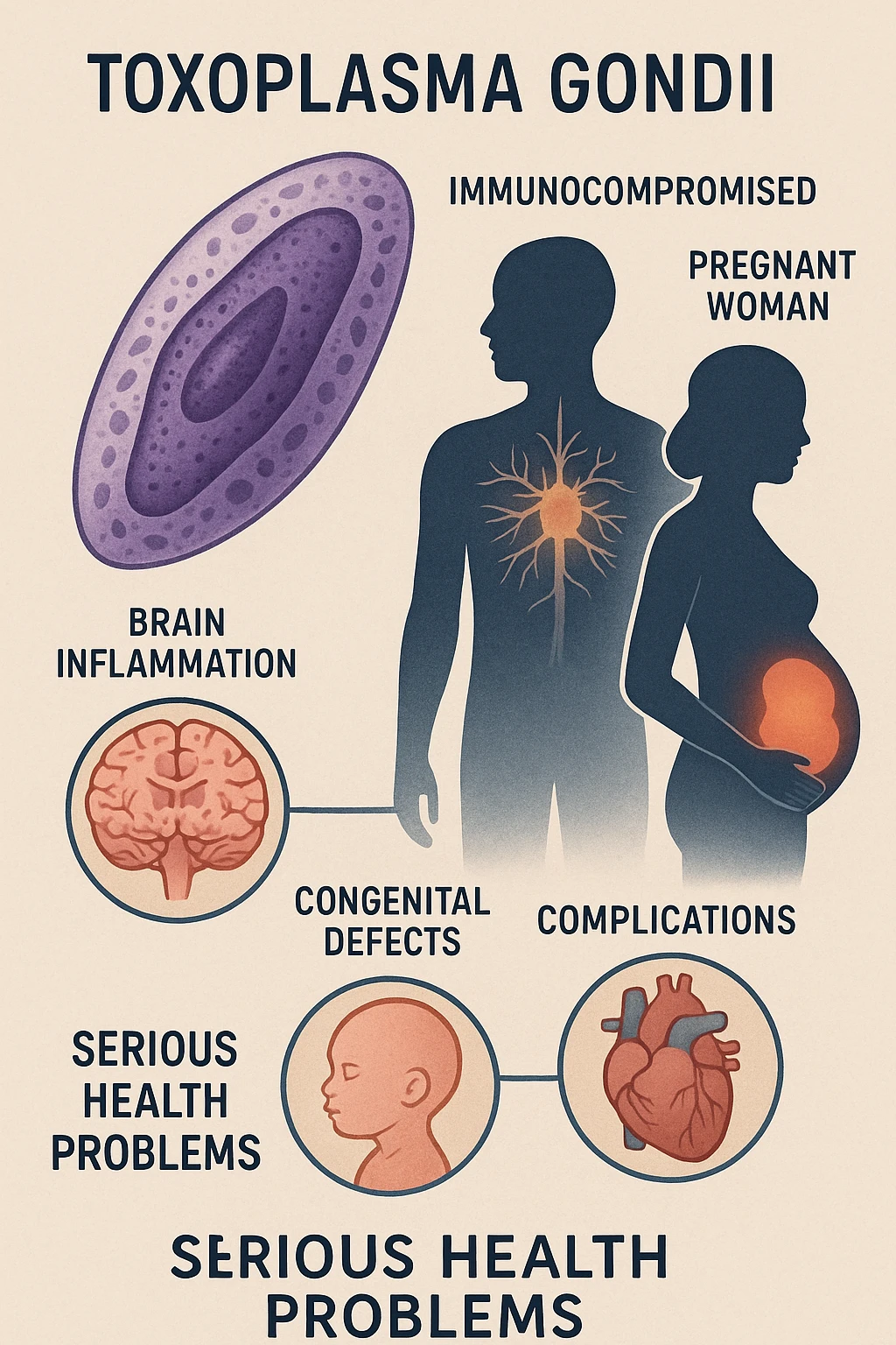 Toxoplasma gondii, infetta uomo immunodepresso e donne incinta. Causando gravi problemi emoji