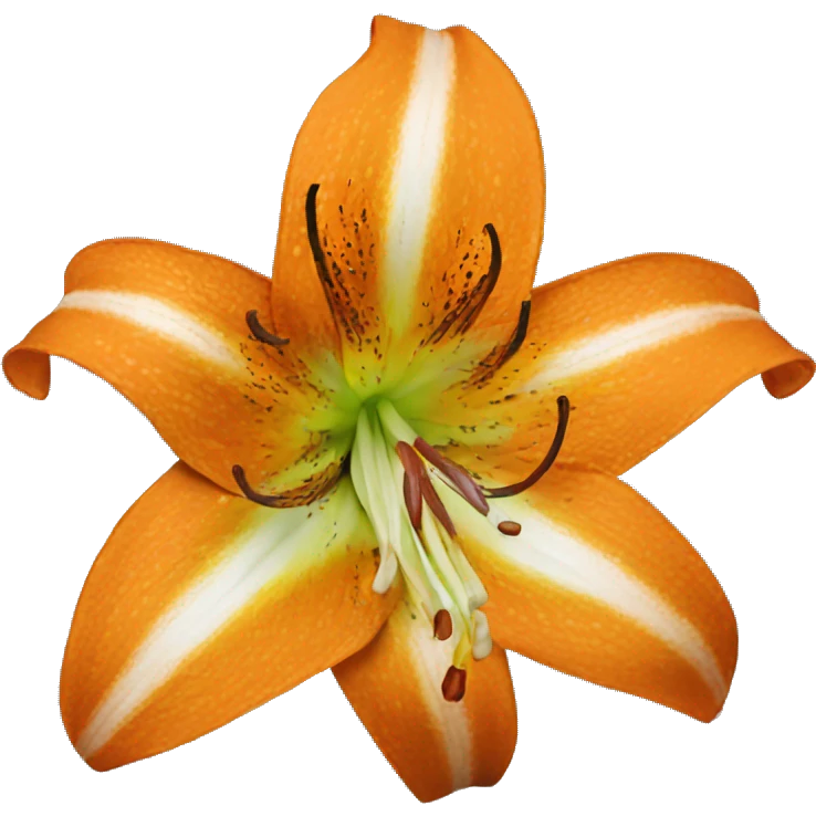 orange tiger lily emoji