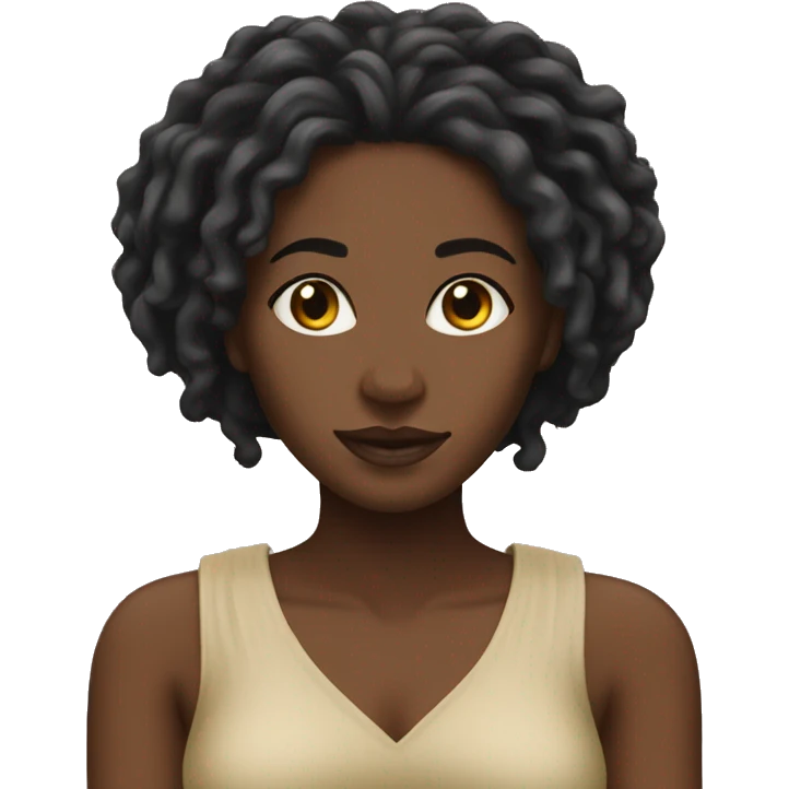 black princess with locs emoji