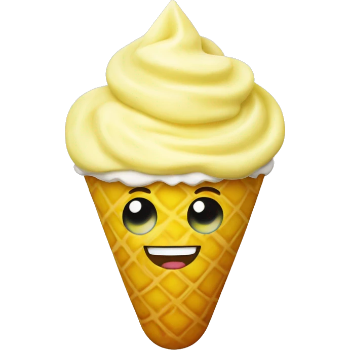 Pineapple soft serve ice cream emoji