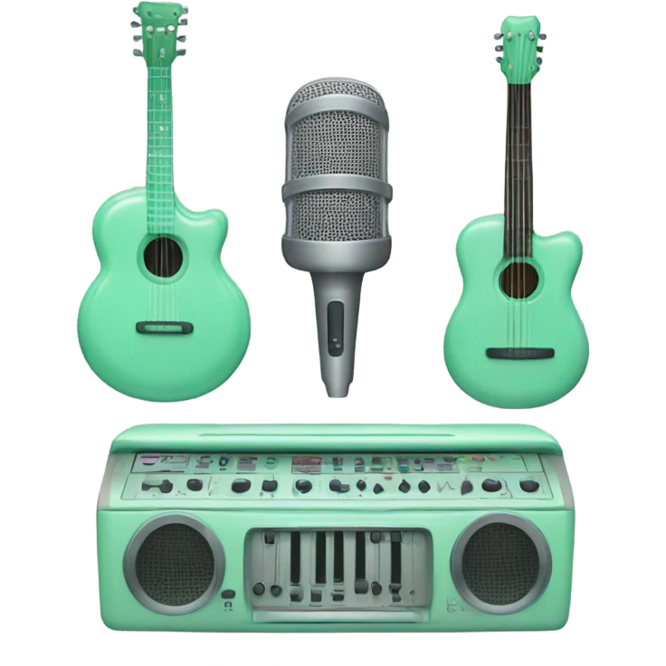 Music audio mint green color  emoji