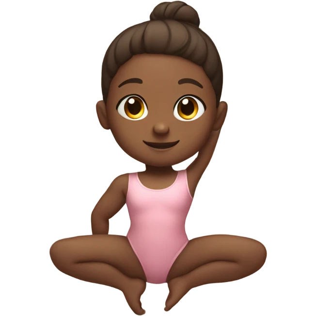 brown baby gymnast emoji