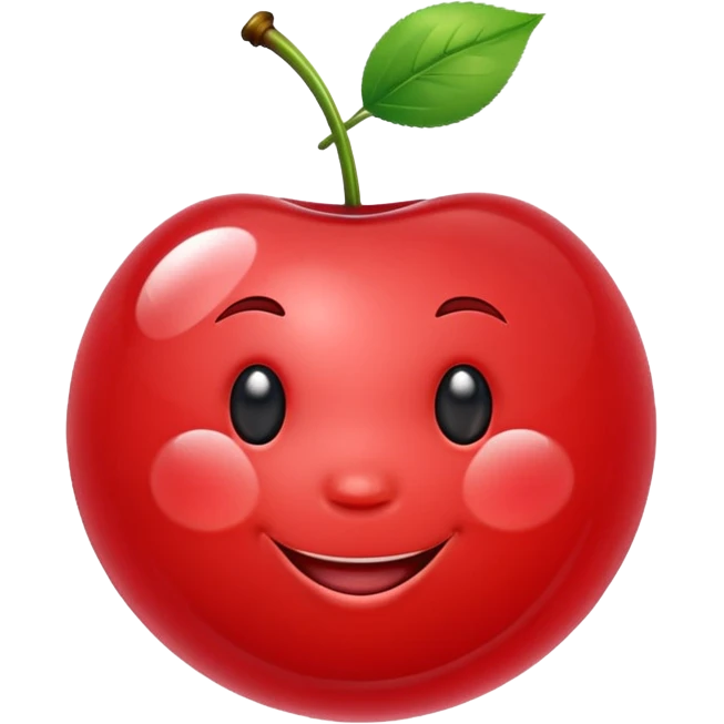 bubbles smiling cherry emoji