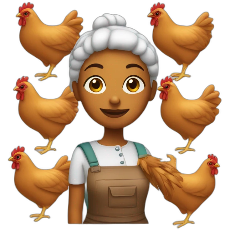 Chicken lady emoji