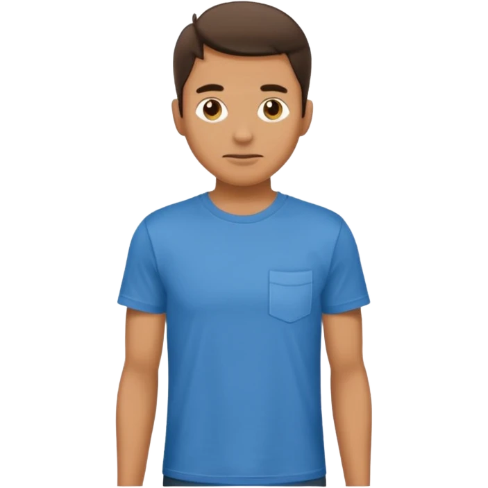 man showing empty pockets emoji