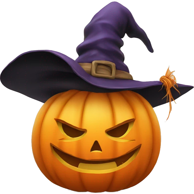 Pumpkin with a witch hat ￼ emoji