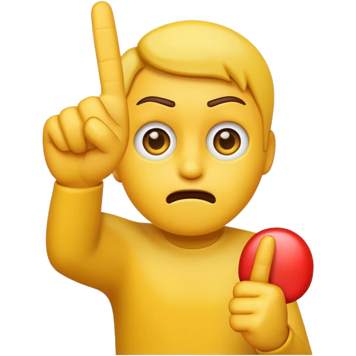 Scared emoji holding a middle finger up emoji