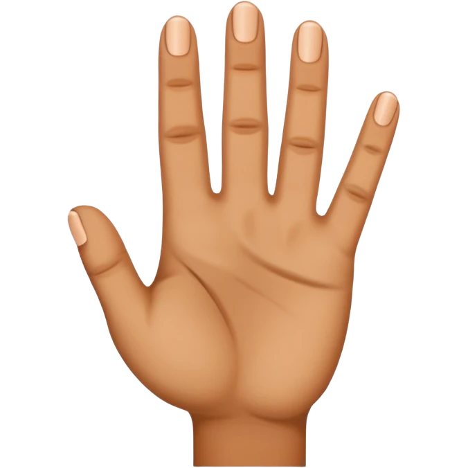 Mano mostrando 4 dedos emoji
