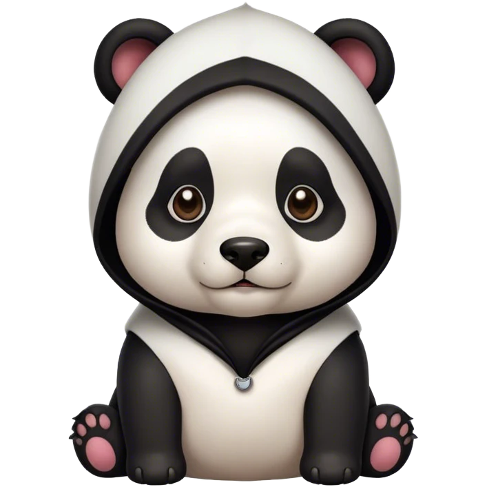 fake a panda with a dog dressed as a panda  emoji