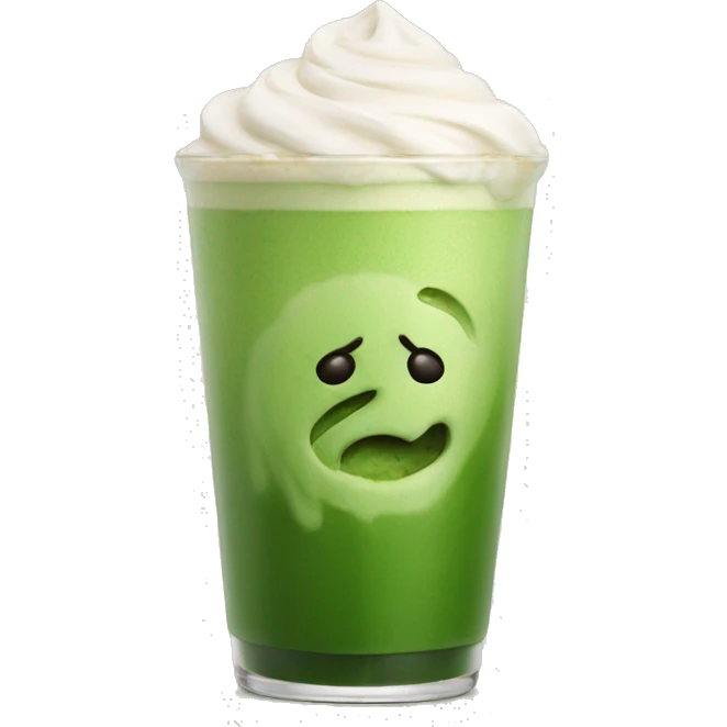Matcha latte iced emoji