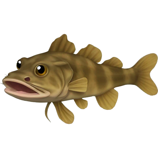 Flathead catfish lurking  emoji