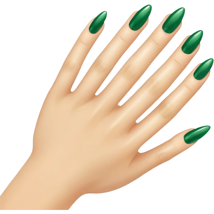 green fingernail, manicure emoji