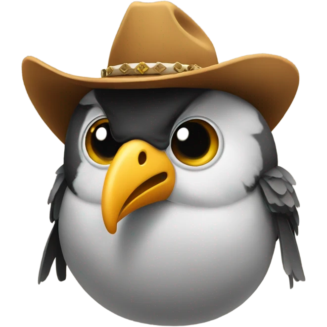Bird in a cowboy hat  emoji