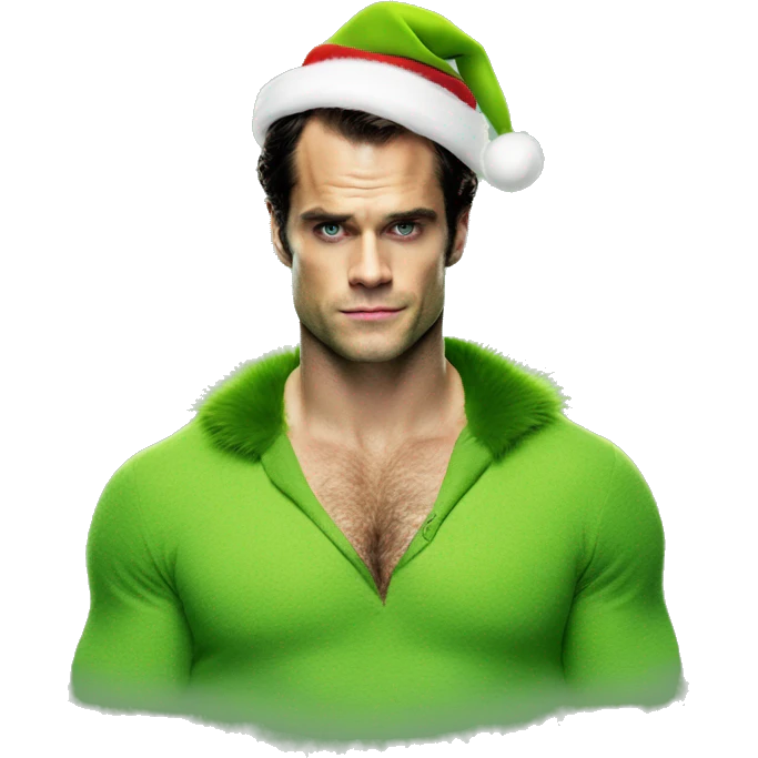 henry cavill as grinch emoji