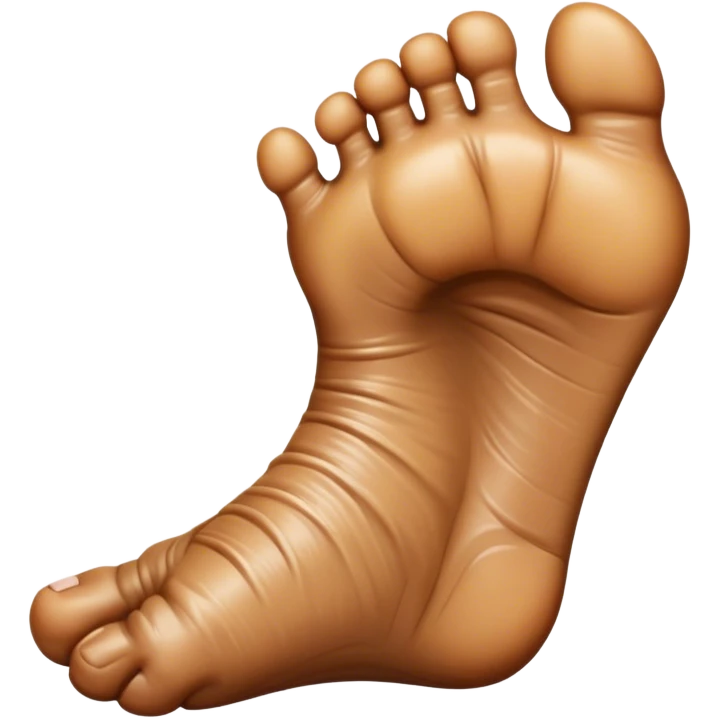 a wrinkled foot sole emoji