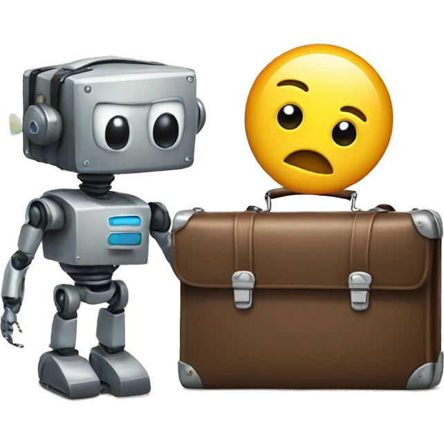 Robot and briefcase emoji