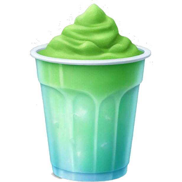 A plastic cup of ice matcha emoji