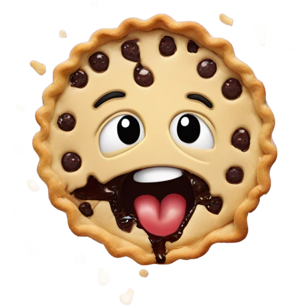 Pie smashed in face emoji