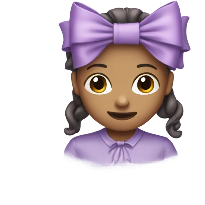 light purple bow emoji