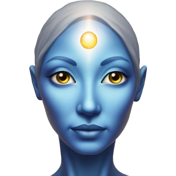 Pleiadian alien woman female third eye emoji
