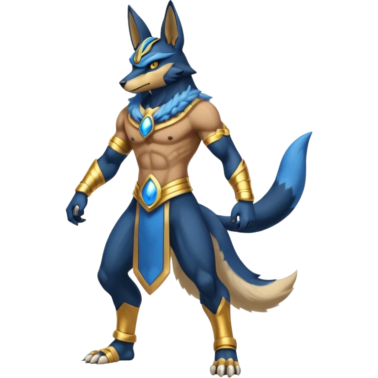 Lucario-Anubis-fusion full body emoji