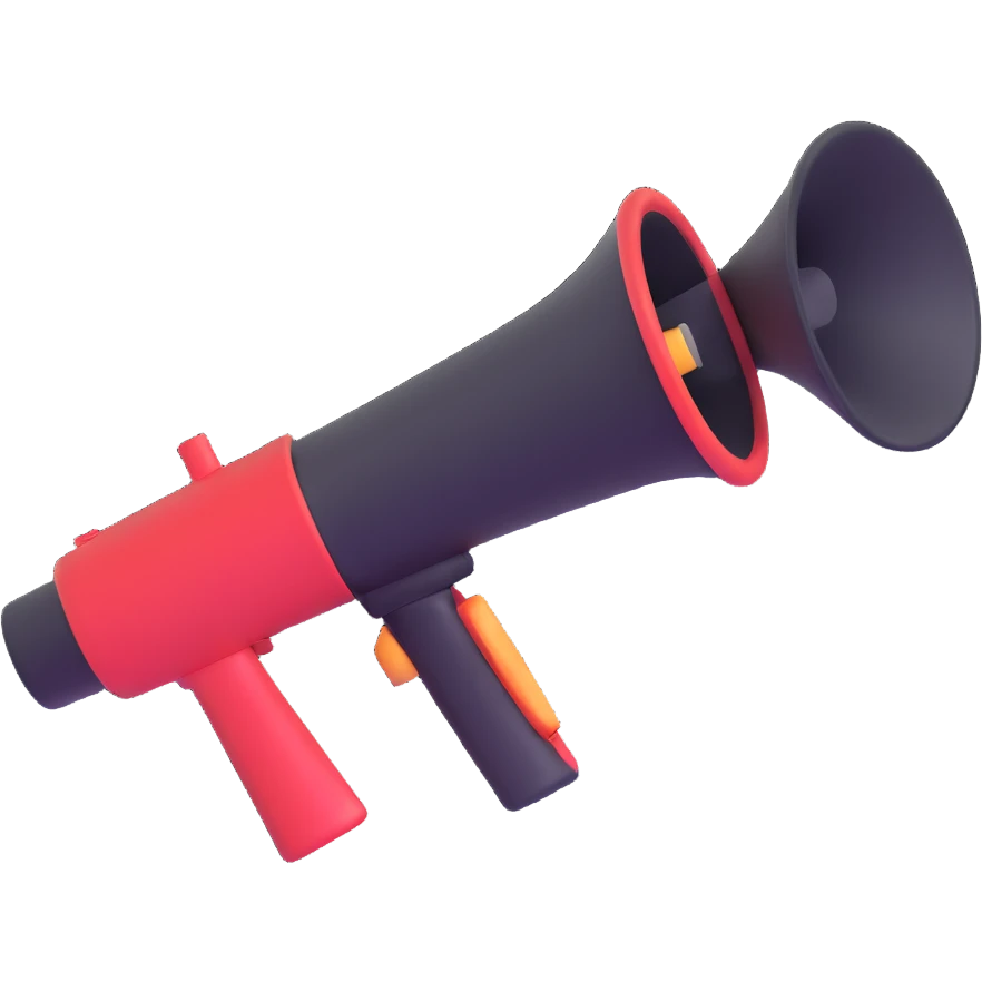 megaphone with sound waves emoji