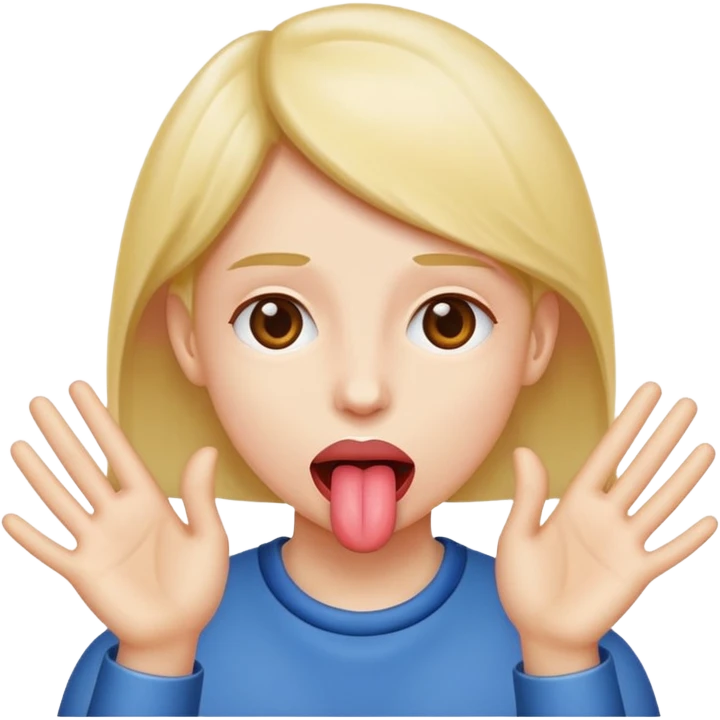 Tongue sticking out with hands to the side emoji