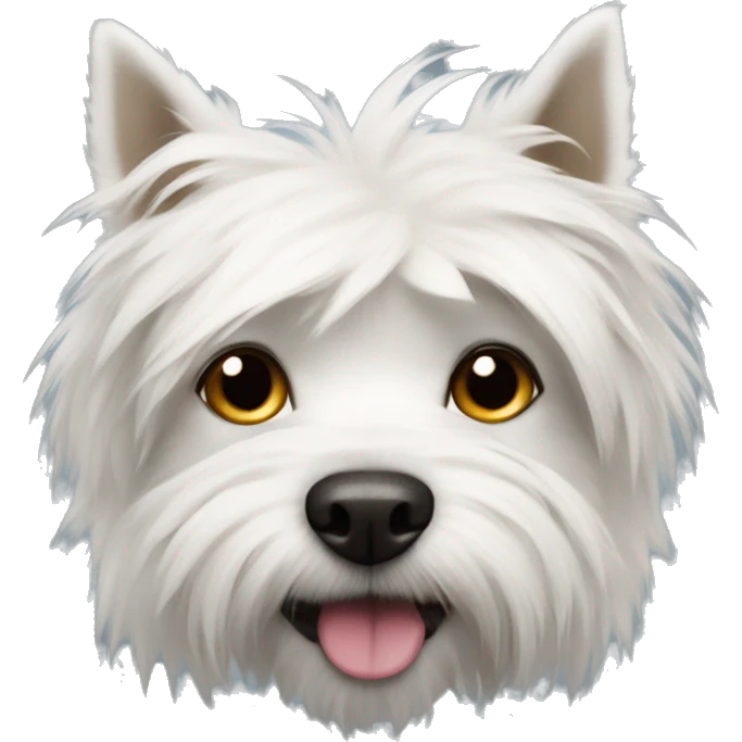 scruffy white dog emoji
