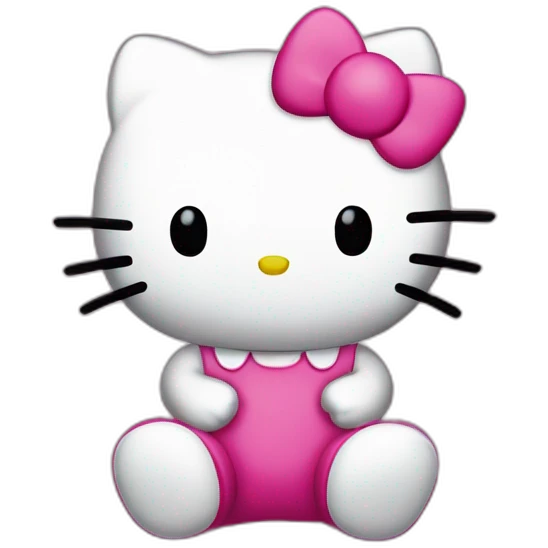 Hello kitty qui rigole emoji