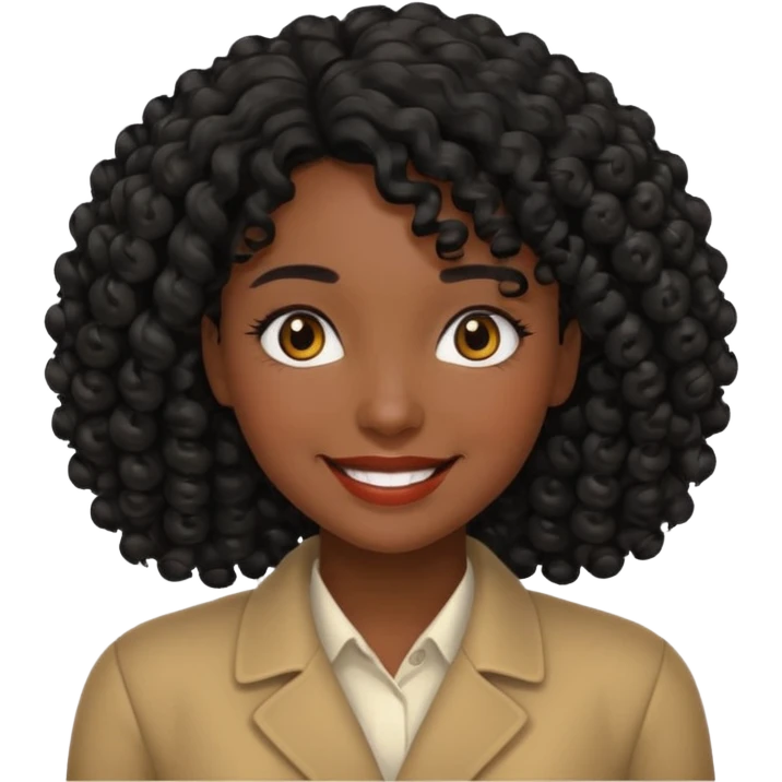 zumbi de cabelo cacheado feminina emoji