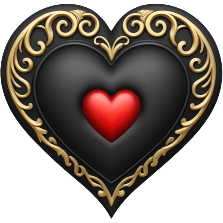Black gothic heart emoji