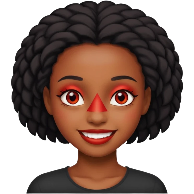 Black girl high off weed emoji