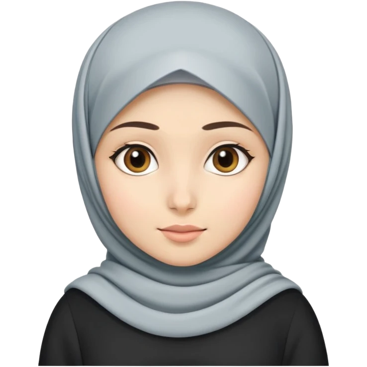 Girl wearing hijab with a dress emoji