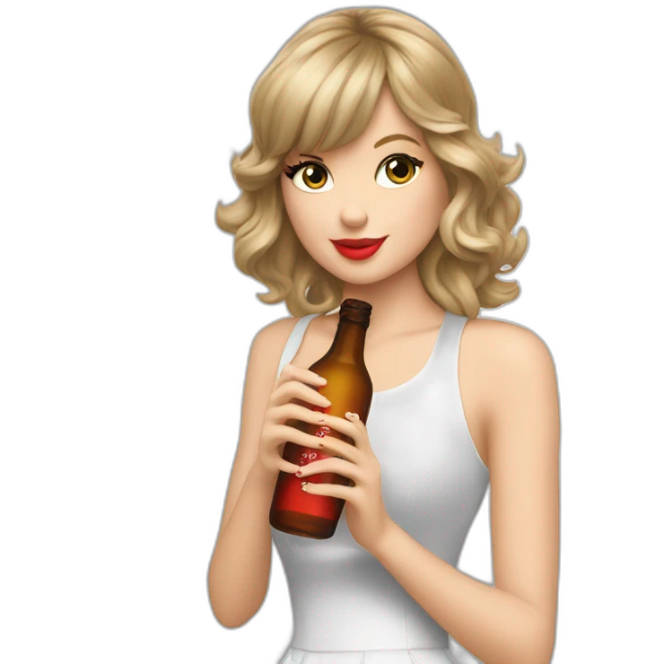 taylor swift with bottle emoji