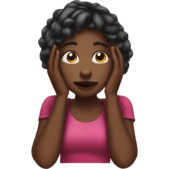 face palm black girl emoji
