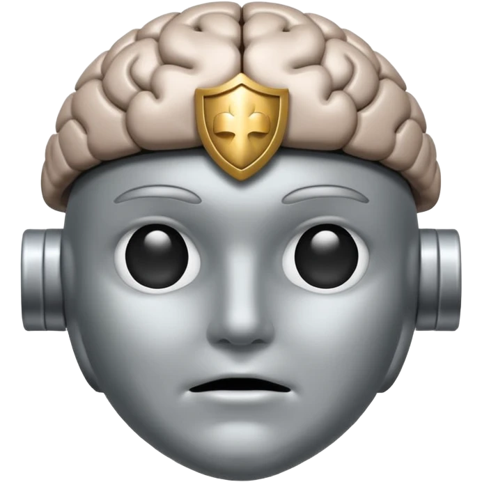 brain with a small shield symbol emoji