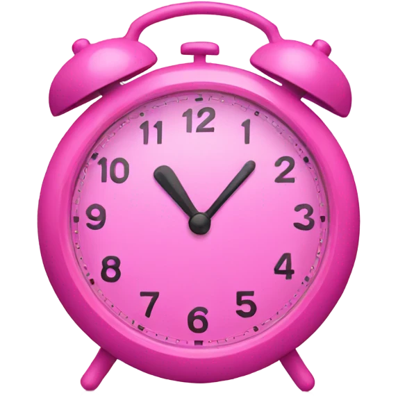 pink clock emoji
