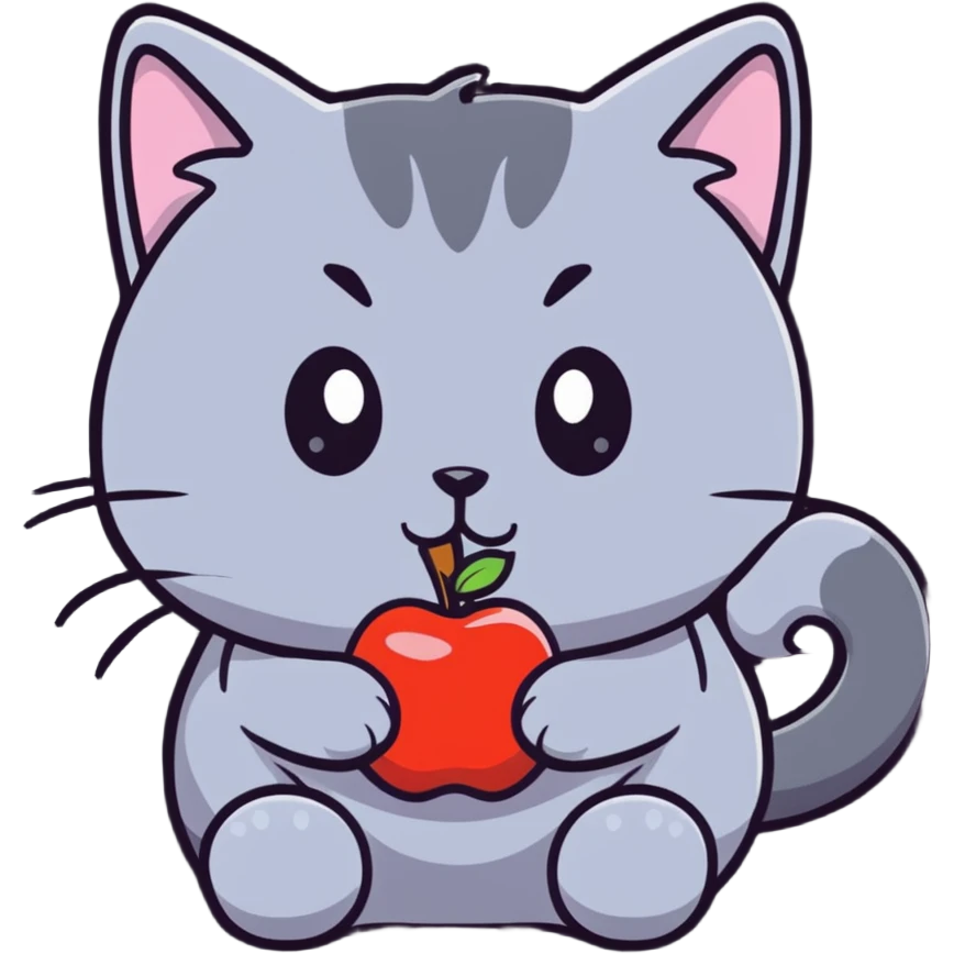 Cat eating a   emoji