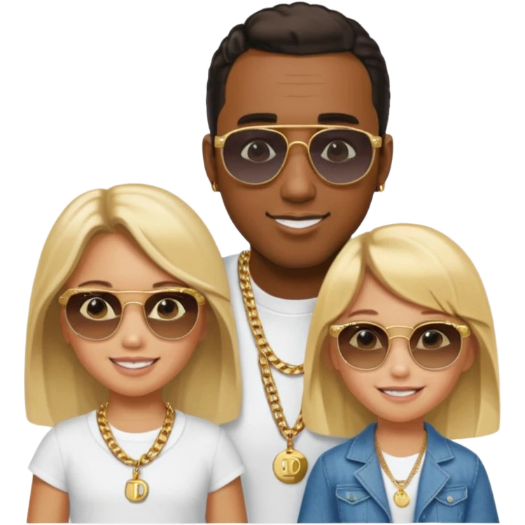 Diddy with Abby oil and a little blonde girl emoji