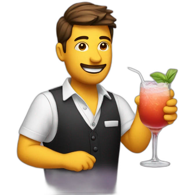 Bartender shake cocktail emoji