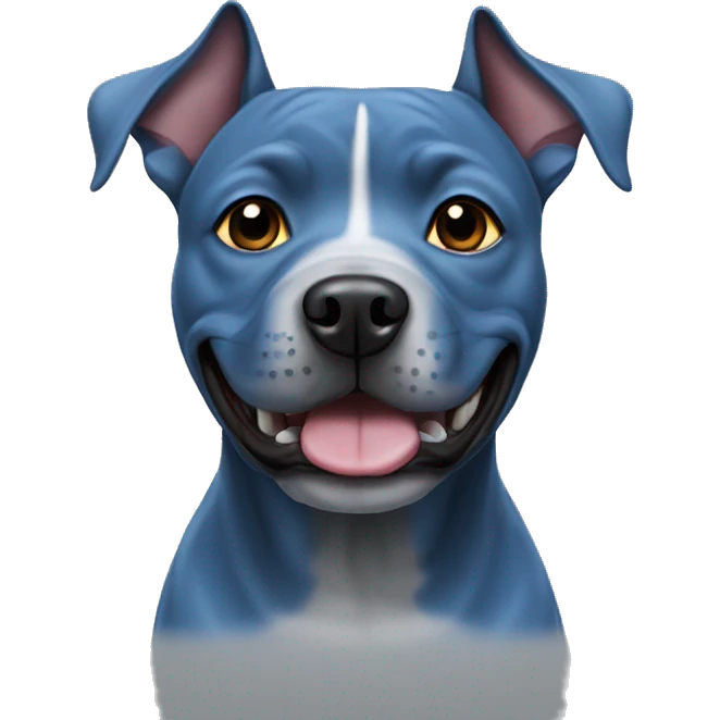 Blue staffy dog emoji