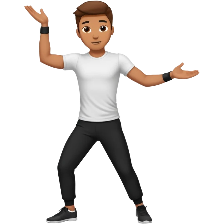 male dance choreographer with pants and shirt emoji