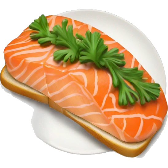 a salmon toast that eat a salmon toast emoji