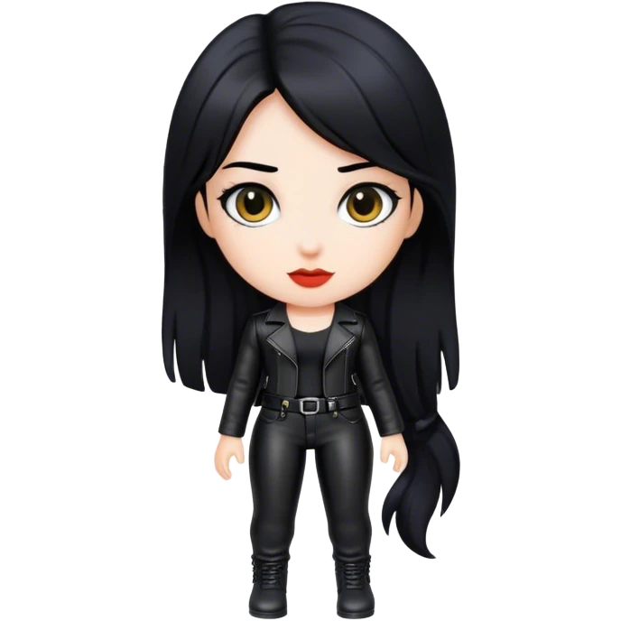 girl with black leather pants emoji